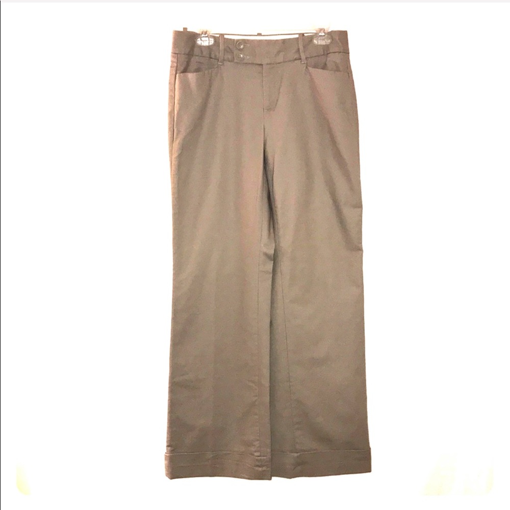 Banana Republic Jackson Fit wide leg gray pants.